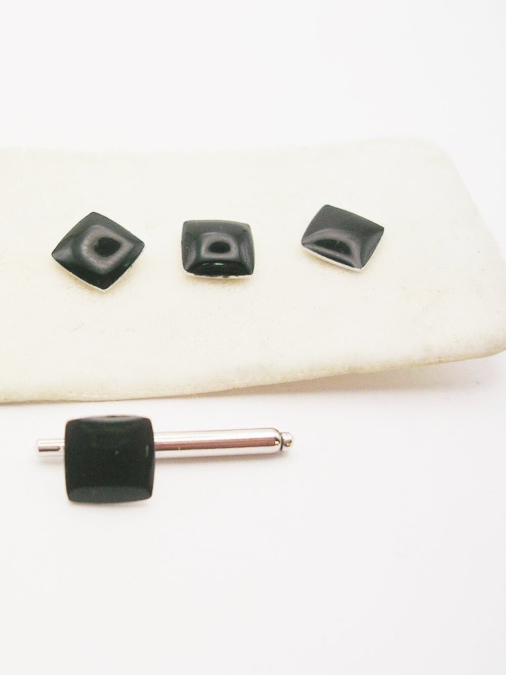 Vintage Tuxedo Studs Waistcoat Buttons Set of 4 classic Men's Suit Accessory